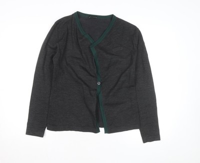 Dimensions Damen grau V-Ausschnitt Langarm Strickjacke Größe 10