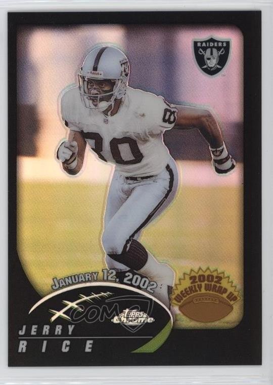 2002 Topps Chrome Weekly Wrap Up Black Refractor 194/599 Jerry Rice #163 HOF 8we