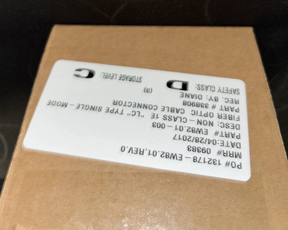 NOVO LACRADO Conectores de Fibra Óptica Corning OS2 Modo Único 95-200-99 (Pacote com 25) - Imagem 3 de 3