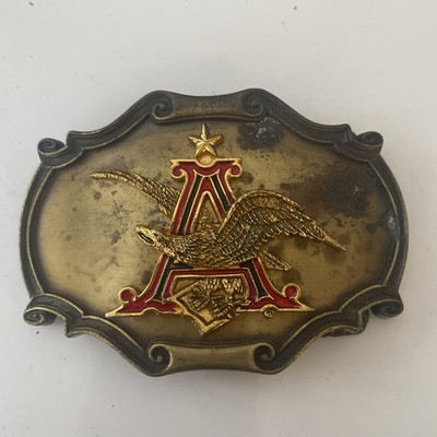 RARE Vintage 1978 Anheuser Busch Budweiser Raintree Metal Belt Buckle