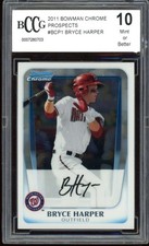 2011 Bowman Chrome Prospects #BCP1 Bryce Harper Rookie Card BGS BCCG 10 Mint+. rookie card picture