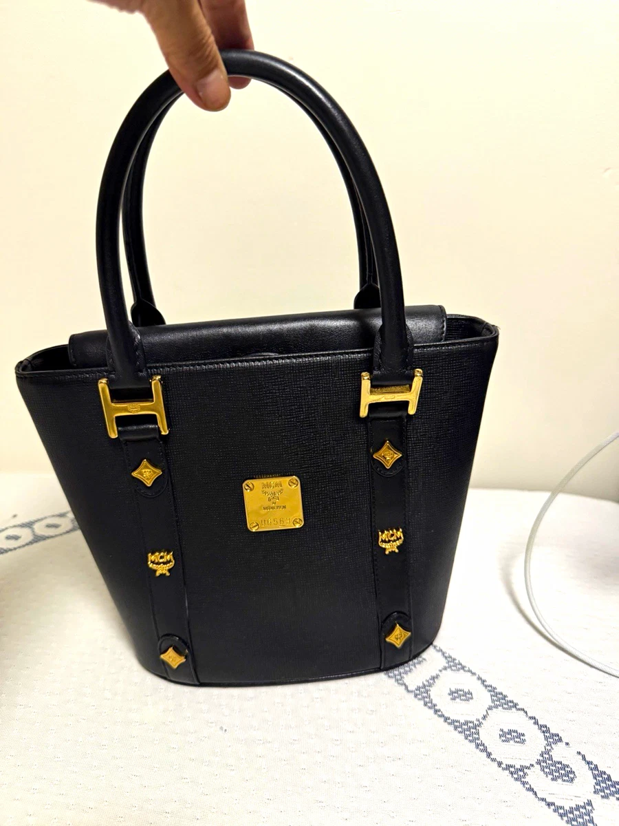 レディースファッション MCM Studded 2Way Satchel Bag Black y2k