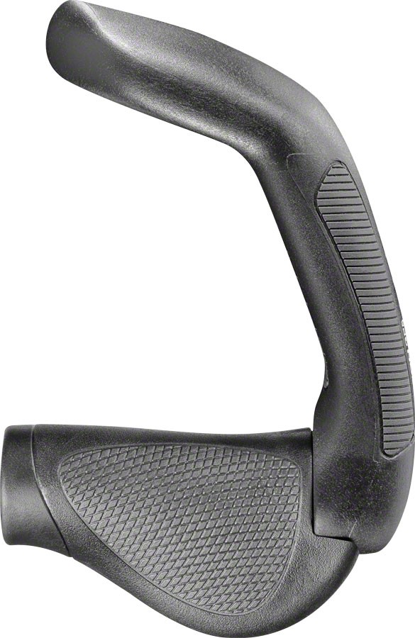 Ergon GP5 Lock-On Grips with Extended L Bend Bar End for Rohloff/Nexus Bikes
