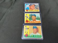 Vintage 1959 Topps Dodgers Card Lot Larker McDevitt Lillis