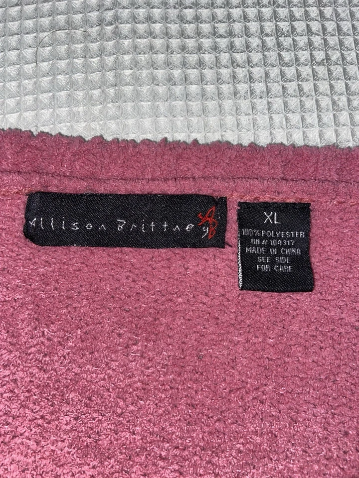 Suéter Y2K Rosa Cuello en V Para Mujer XL Allison Britney Acogedor Tejido Cómodo Elástico Foto 2 de 4