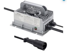 48V Golf Cart Battery Charger for 12A Club Car,With 3 Pin round Plug, 12 Amp Gol