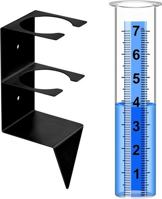 Timenued Rain Gauge Outdoor, 7'' Capacity Outdoors Best Rated Black