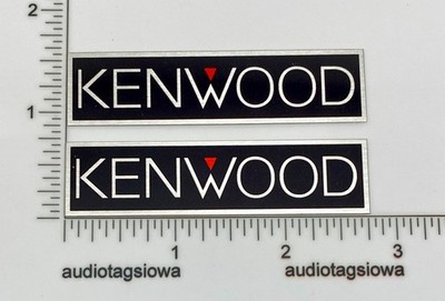 Kenwood Badge Logo Emblem Pair for Speakers, Amps, Turntables Black Version