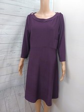 Tommy Hilfiger Dress Long Sleeve Plum Purple Textured Sz 12