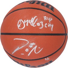 Lillard & McCollum Trail Blazers Signed Wilson Authentic Series Ball w/Insc LE 5