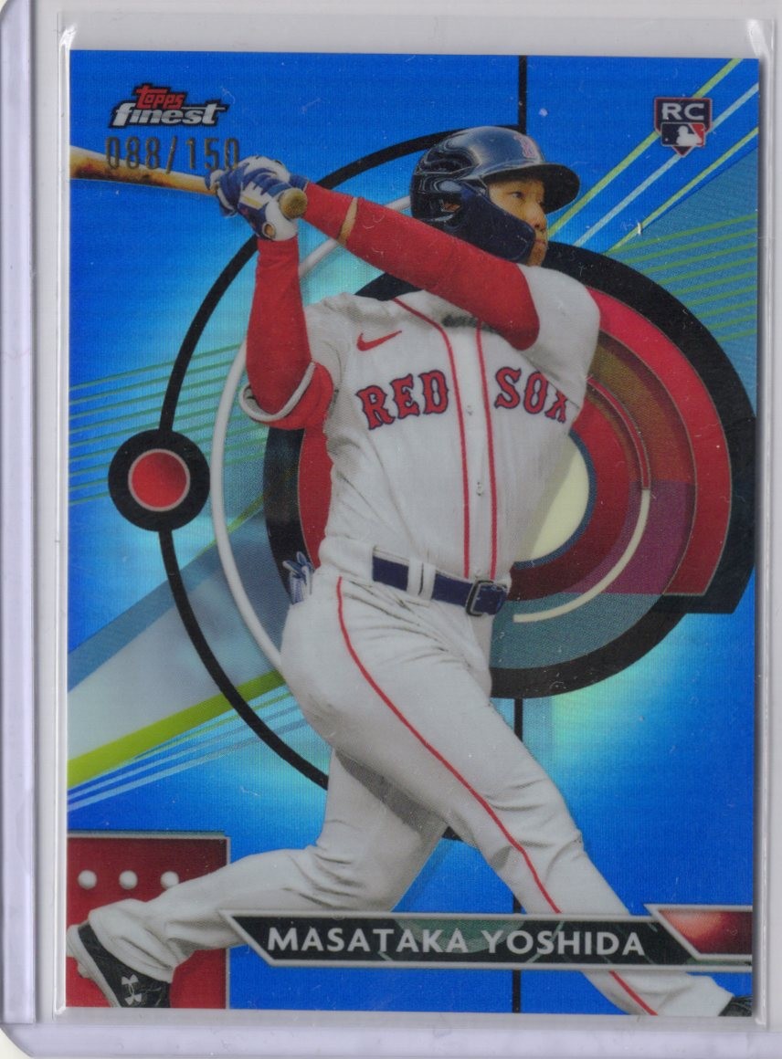 2023 Finest #76 Masataka Yoshida Sky Blue Refractor #/300
