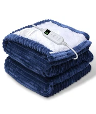 Electric Heated Blanket Throw, Heating Blanket Throw with 4 Timer Settings & ...