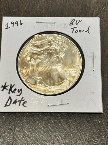 1996-P American Silver Eagle ☆ BU Gem ☆ Beautifully Toned! ☆ Key Date ☆