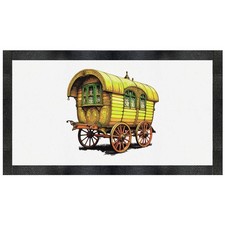 'Vintage Romany Caravan' Pet Feeding Mat (PM00026934)