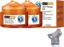 2 PCS Emu Oil Turmeric Joint Therapy Gel, Professional Soothing Relief Massage