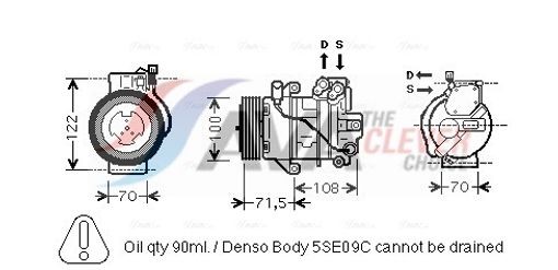 Für AVA MCK008 SMART FORFOUR AIR CONDITIONING COMPRESSOR (2004) 1.1