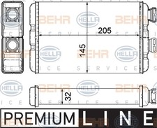 HELLA Wärmetauscher Innenraumheizung PREMIUM LINE 8FH 351 311-321 für BMW E46