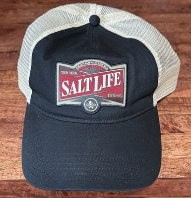 #ad Salt Life Snapback Trucker Hat Black Craftsman at Sea $17.60