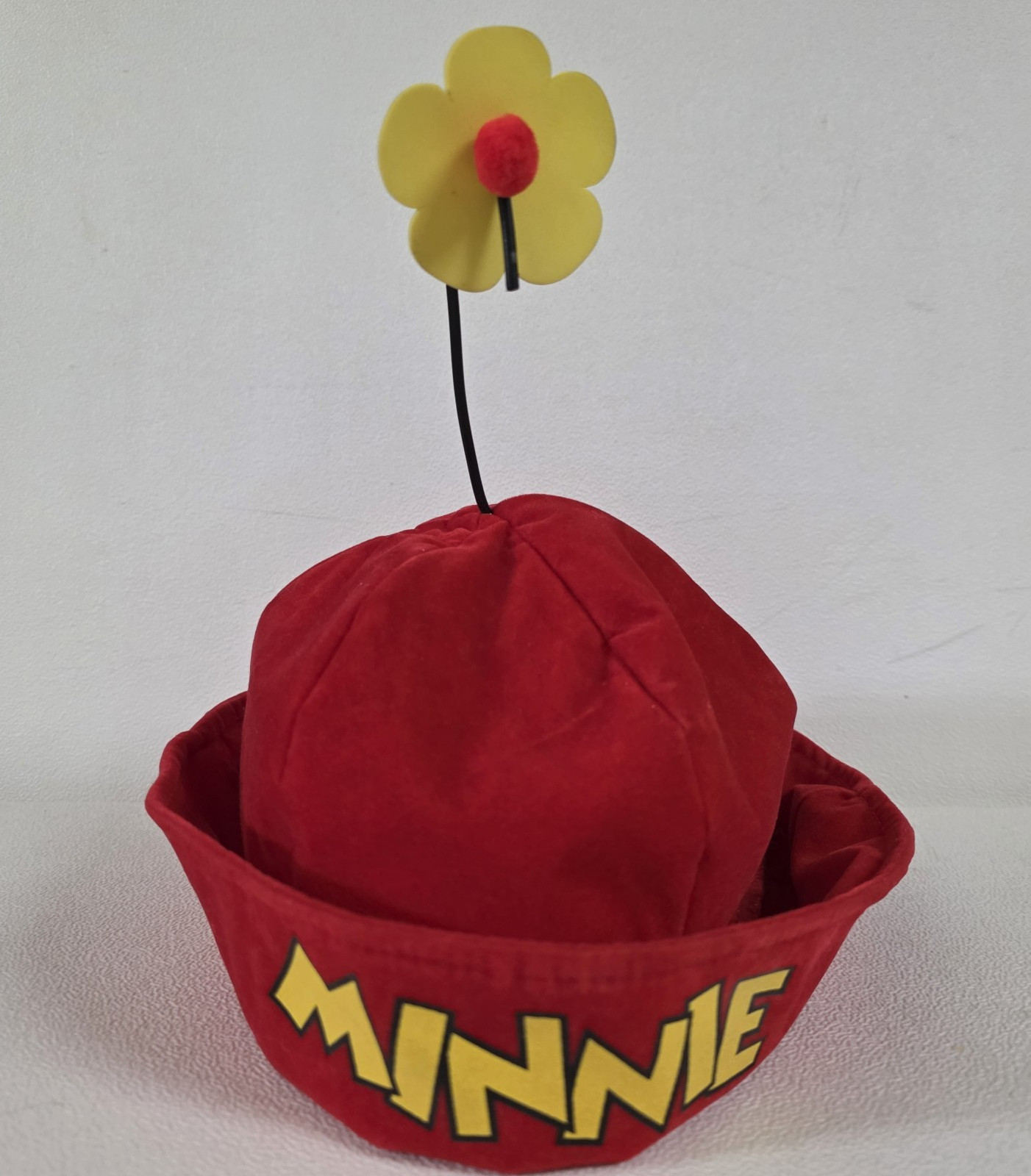 MINNIE Mouse Hat Red with Yellow Flower S-M Walt Disney Company GOOFYS Hat Co.