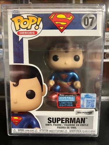 Funko Pop! Mystery - Superman Metallic LE 400 PCs - NYCC Shared Sticker Exc!
