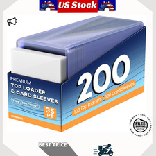 100 Top loaders and 100 Penny Sleeves 3x4 Hard Plastic Trading Card Protectors 2