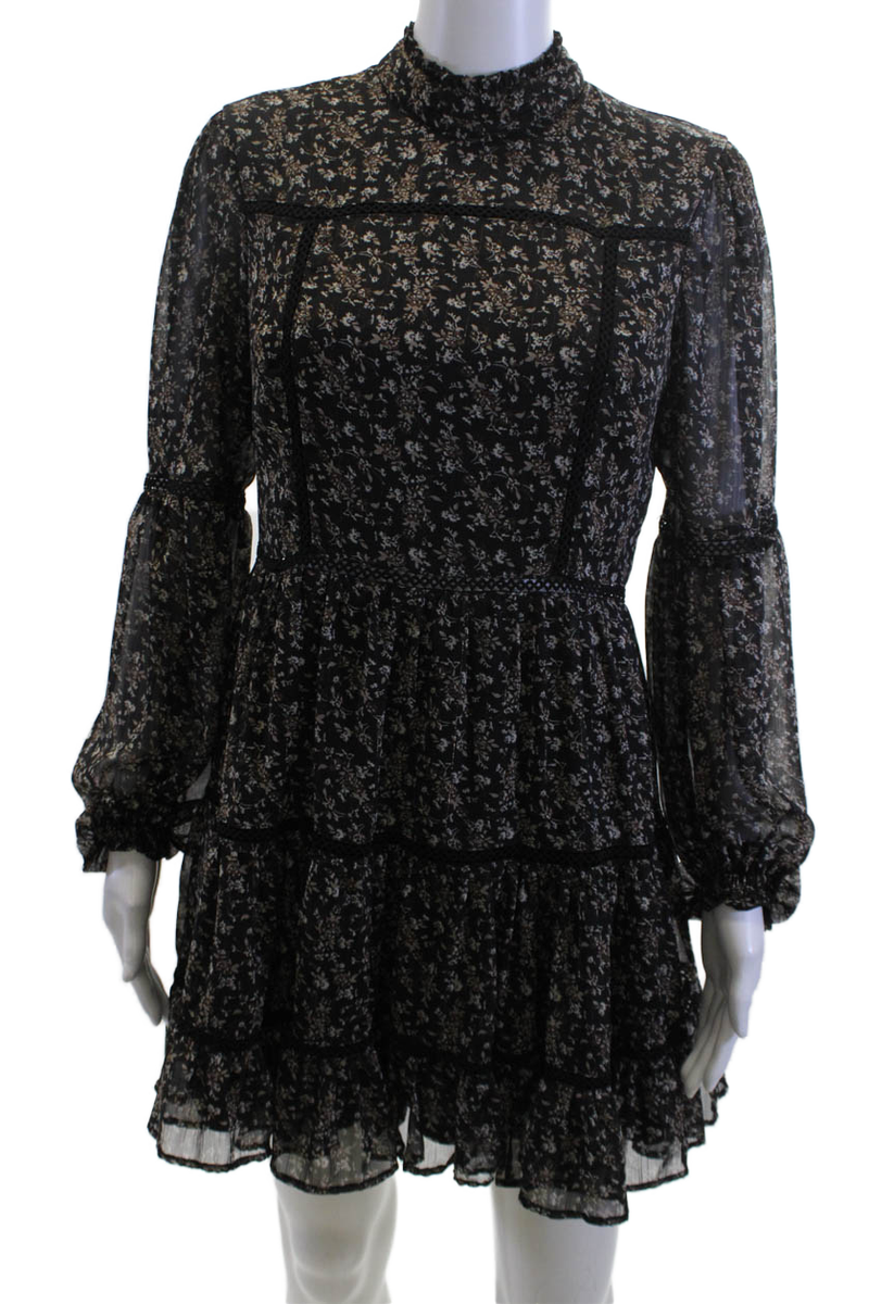 calvin klein black long sleeve dress Calvin Klein Collection Wool A Line Dress Black