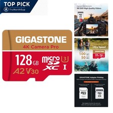 128GB Micro SD Card 4K Video UHS-I U3 V30 A2 Class 10 for GoPro, Drone, Actio...