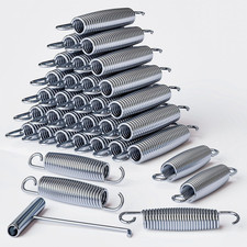 Heavy Duty Stainless Steel Trampoline Springs Replacement 16-Pack with Tools
