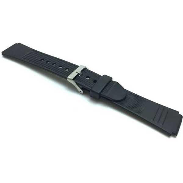 Bandini  Black Sports Rubber Watch Strap, Tread, Ribbed