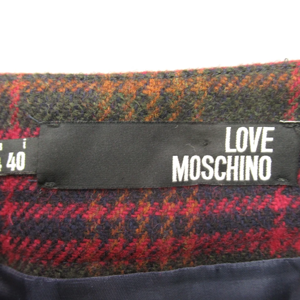 Falda Moschino Mujer 40 Ligera Cuadros Informal Exterior Bolsillo Foto 2 de 4