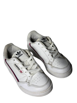 Adidas Continental Size US 11K; UK 10.5K; white Leather Kids Junior Trainers