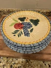 Set of 4 Vintage Stangl Pottery Hand Painted 10 Inch Plates Apple & Grapes