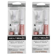 2 About Face Beauty Sonic Complete Beauty-Wand, Facial Razor  Exfoliator