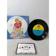 VTG 1985 Care Bear Cousins Let's Get to KnowRead Along Book Record &Tape Set
