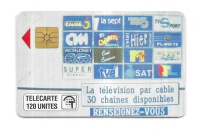 RARE / TELEPHONE CARD - TELEVISION: TELE CABLE TV CHANNEL / PHONECARD MONACO