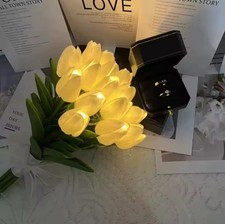 Tulips Artificial Flowers LED Night Light Bouquet Light Decoration Atmosphere C4