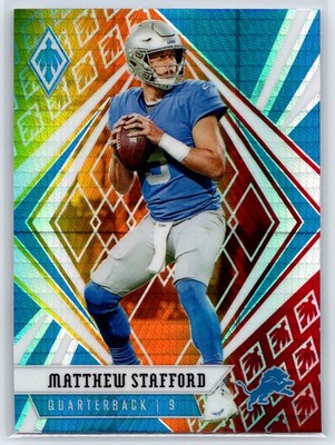 2020 Panini Phoenix Matthew Stafford Fire Burst Parallel Detroit Lions #89