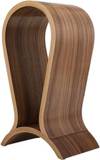 Headphone Stand Wood, Headset Stand for Desk, Walnut Gaming Headphone Holder Com