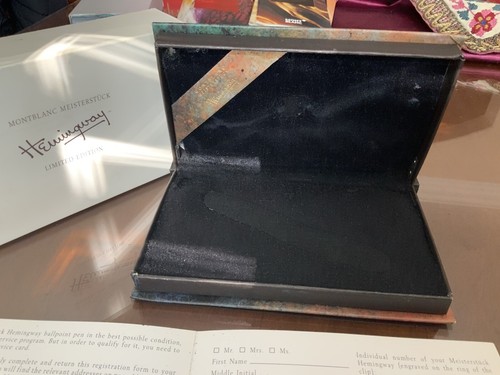 Montblanc Edición Escritores Hemingway Caja solamente (no incluye bolígrafo) - Imagen 11 de 20