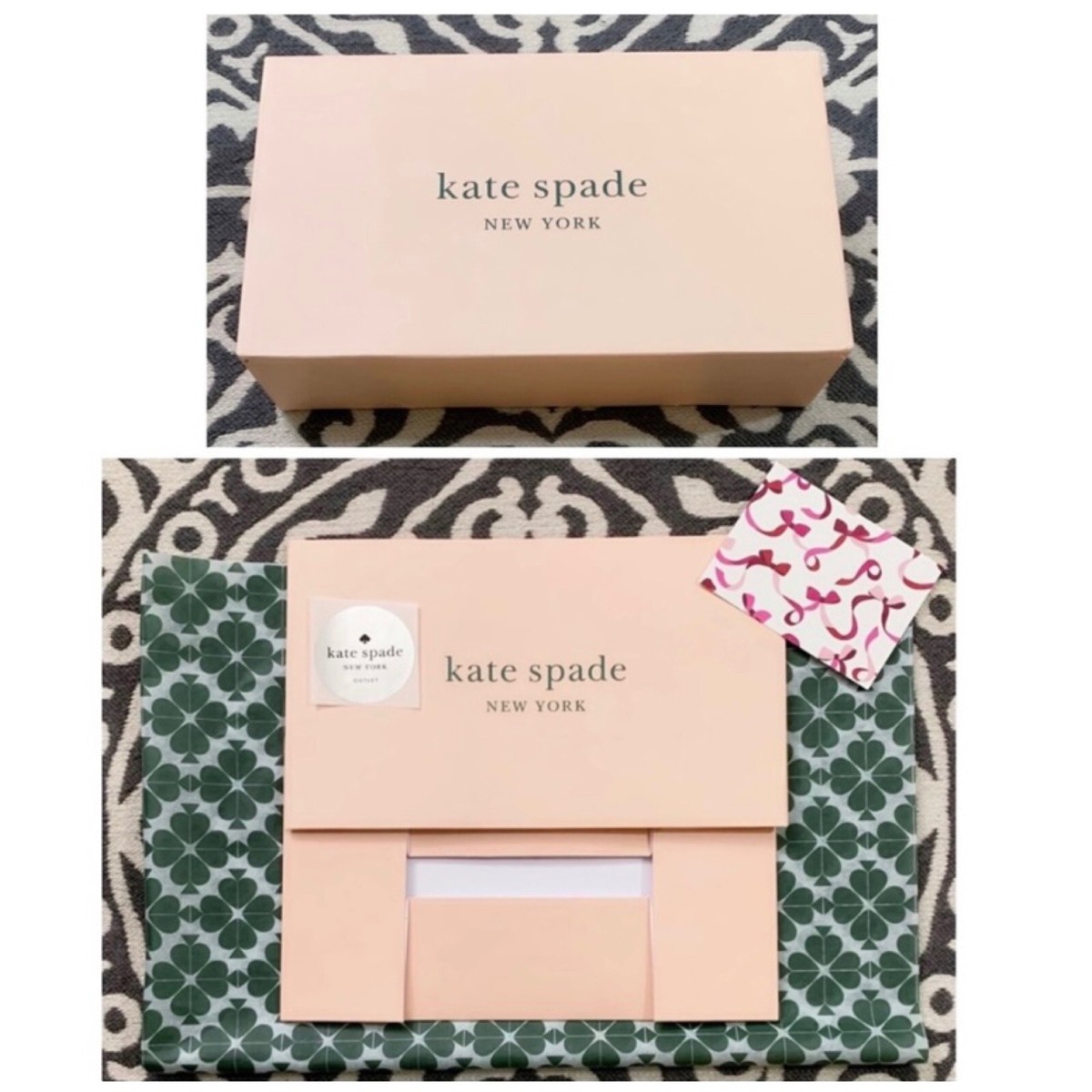 New Kate Spade 1 Gift Box/ 1 Sticker/ 2 Tissues & 1 Gift Card