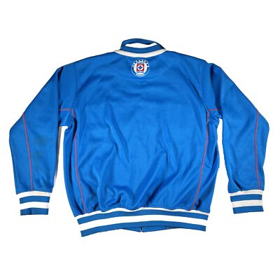 Mexico Cruz Azul Umbro Size Small Zipper Blue Jacket Stain On Left