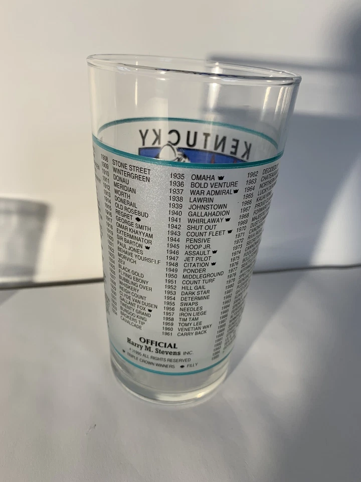 Vaso de tiro y bebida vintage de 1,5 oz Kentucky Derby 121st 1995 carreras de caballos Foto 3 de 3