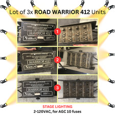 Lot of 3 x Road Warrior 412 Units For Stage Lighting 2-120 VAC ISH SYSTEMS, INC.
