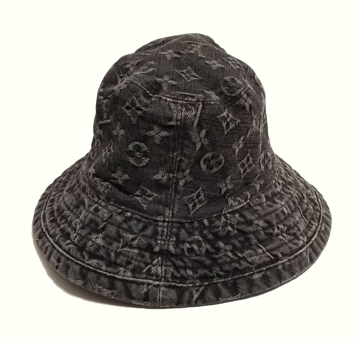 Louis Vuitton Black Monogram Denim Bucket Hat