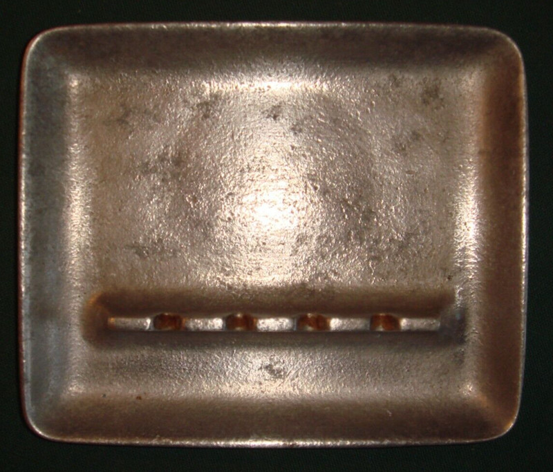 Mid century Wilton Armetale simulated pewter ashtray USA RWP 5" X 6"