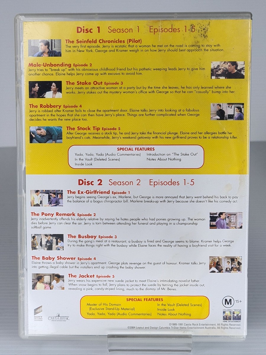 Seinfeld Season eps 1-5 and season eps 1-5 DVD 9317731022487