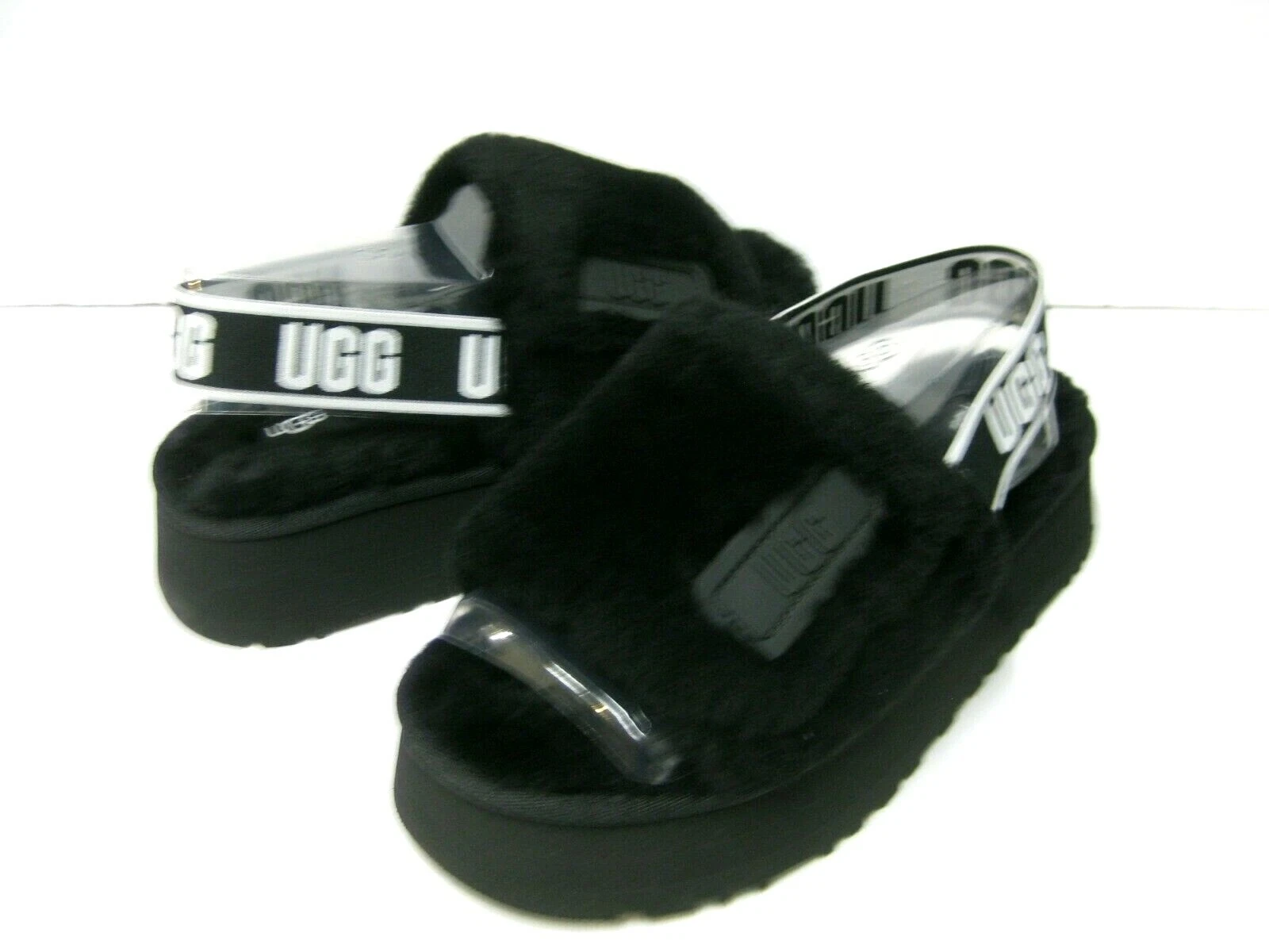 UGG DISCO SLIDE SCIVOLO DONNA NERO US 8 UK 6 EU 39