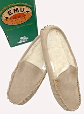 Emu Ridge AUSTRALIA Slippers Shearling Wool Lined Genuine Suede Women's Sm (6)