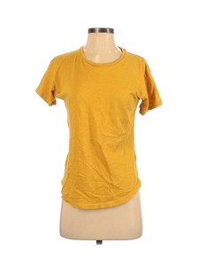 madewell xs sleeve yellow short shirt