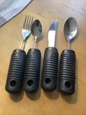 Medline Weighted Bendable Utensils 4 Adaptive Eating Elderly Disabled